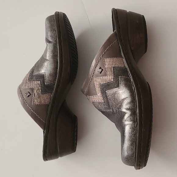 Josef Seibel metallic comfort shoe gray brown pewter size 38 size 7 - 7.5 - Picture 7 of 8